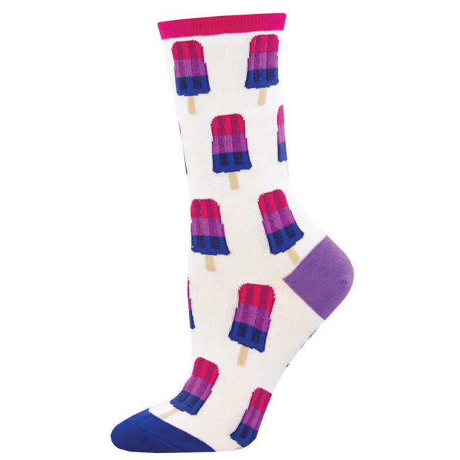 Socksmith Pride Socks - Bisexual Pops, White - Size S/M