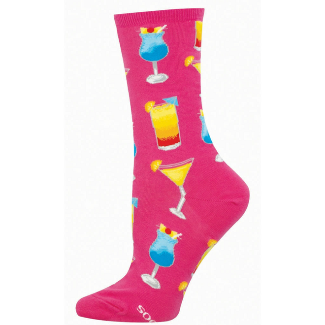Socksmith Socks - Tropical Cocktails, Pink - Size S/M