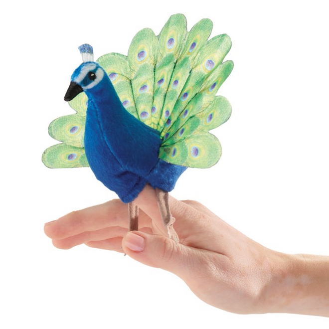 Folkmanis Finger Puppet - Mini Peacock