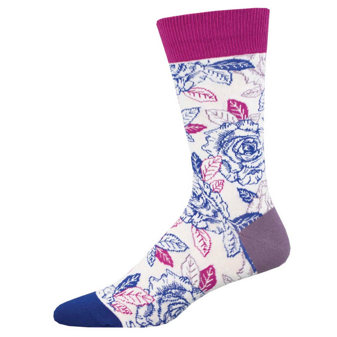 Socksmith Pride Socks - Bisexual Roses, Multi - L/XL