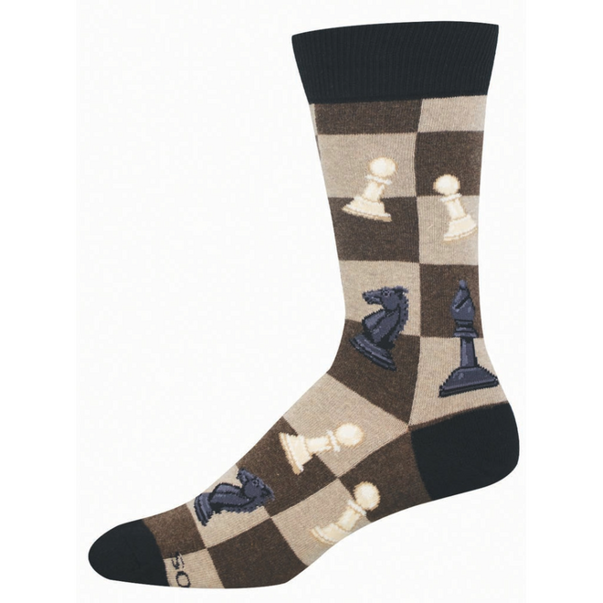 Socksmith Socks - Reality Check, Light Brown Heather - L/XL