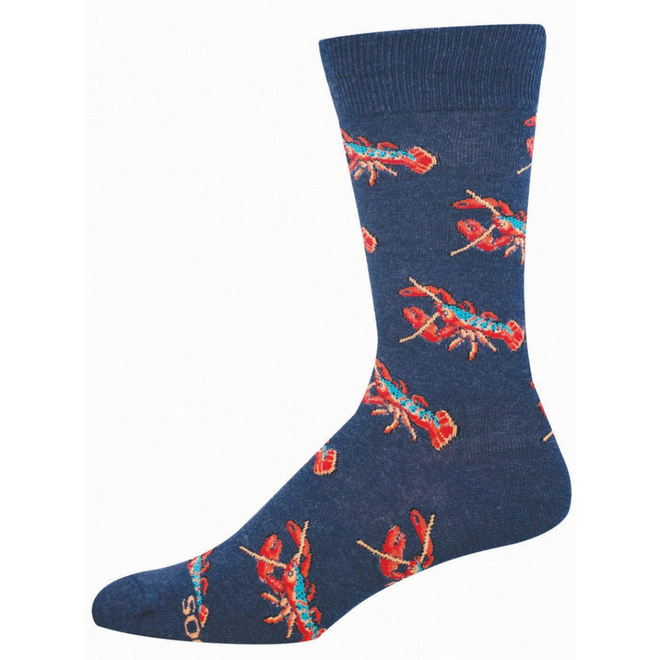 Socksmith Socks - Be My Maine Lobster, Navy Heather - L/XL