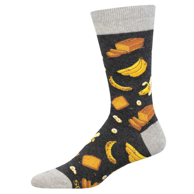 Socksmith Socks - Banana Bread, Charcoal Heather - L/XL