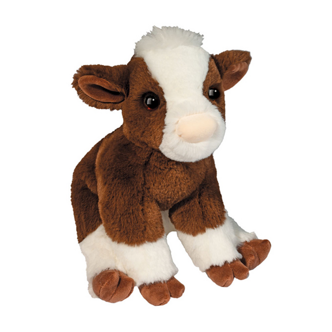 Douglas Cuddle Toy Plush - Bessie Brown Cow, Soft