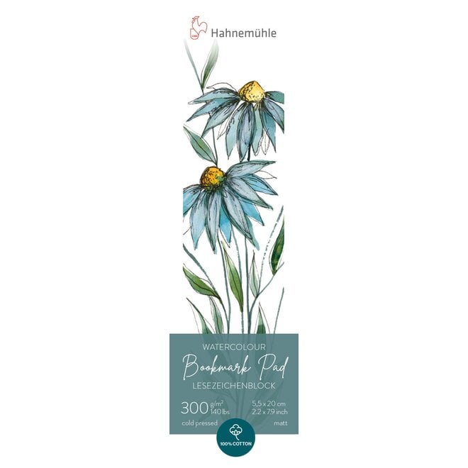 Hahnemuhle Watercolour Bookmark Pad - CP, 140lbs - 2.2"x7.9"