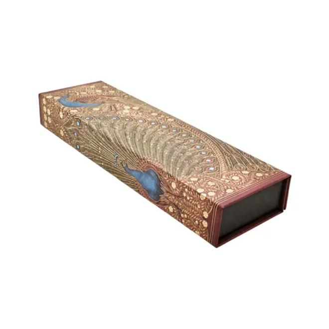 Paperblanks Pencil Case - Sangorski & Sutcliffe: Hafiz's Peacocks