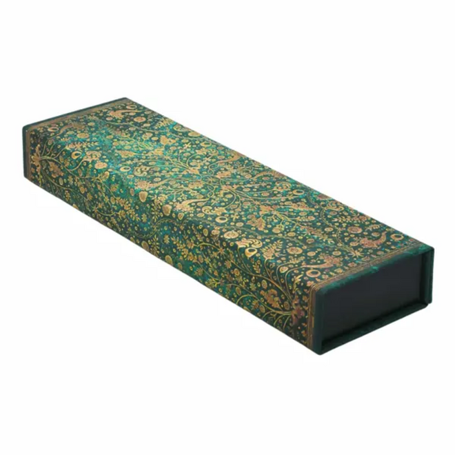 Paperblanks Pencil Case - Nature's Grace: Emerald Flower