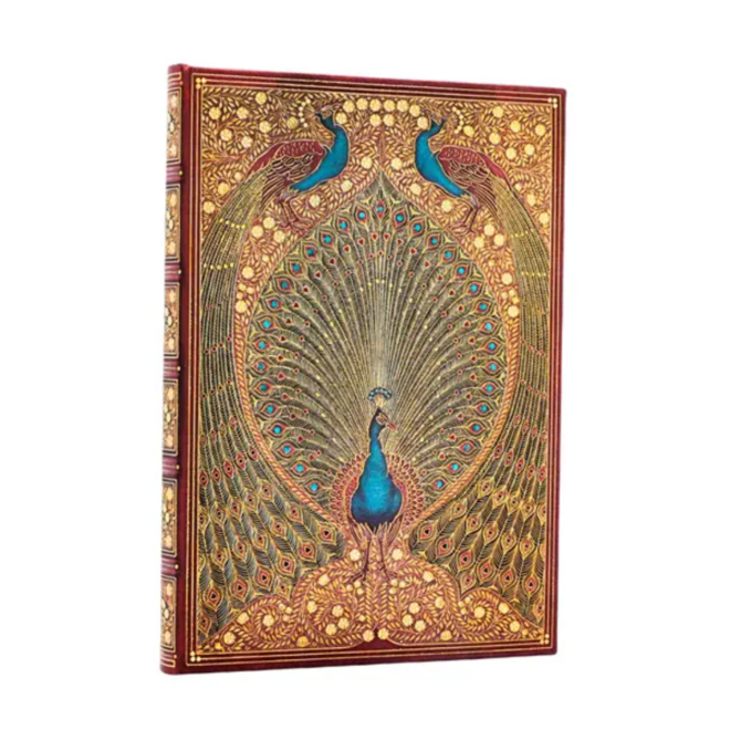 Paperblanks Hardcover Journal - Sangorski & Sutcliffe: Hafiz's Peacocks - Midi, Unlined
