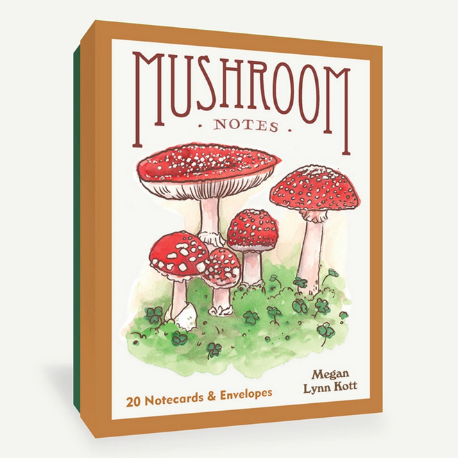 Mushroom Notes - 20 Notecards & Envelopes
