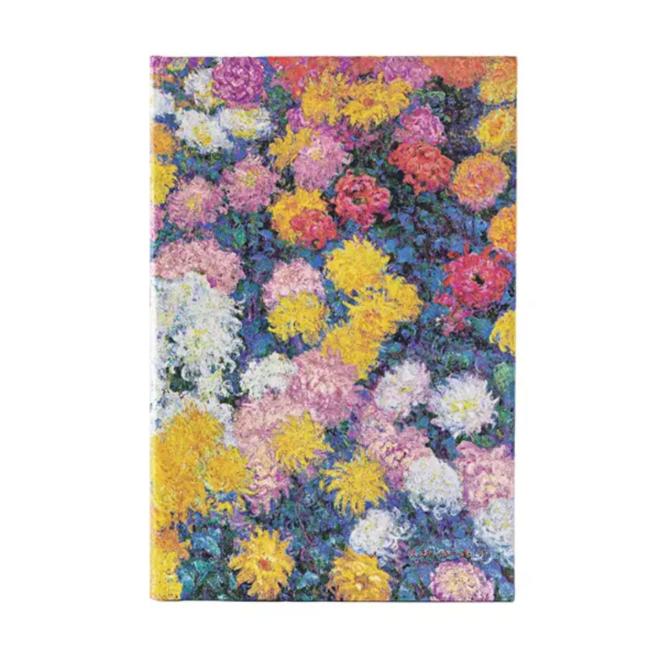 Paperblanks Hardcover Journal - Monet's Chrysanthemums - Midi, Unlined