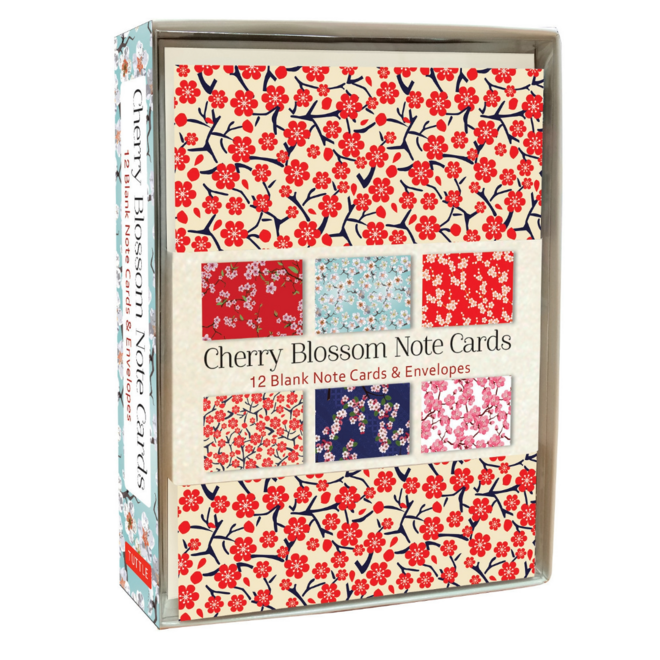 Cherry Blossom Note Cards - 12 Note Cards & Envelopes