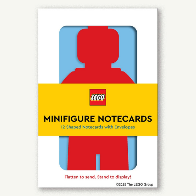 LEGO® Minifigure Notecards - 12 Shaped Notecards & Envelopes