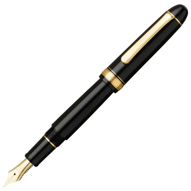 Platinum Century 3776 Gold Trim Black 14Kt Coarse Nib