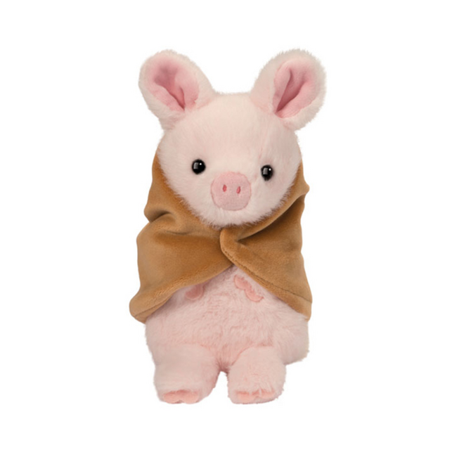 Douglas Cuddle Toy Plush - Puff Pig in a Blanket, Macaroon