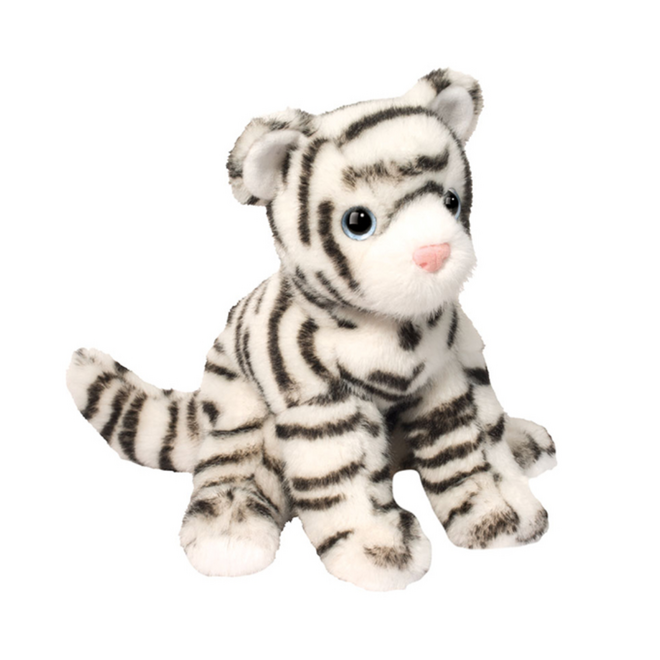 Douglas Cuddle Toy Plush - Zippie White Tiger, Mini Soft