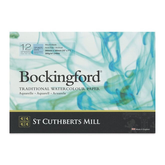 St Cuthberts Bockingford Cold Press Pad White 300G 7x10 12SH