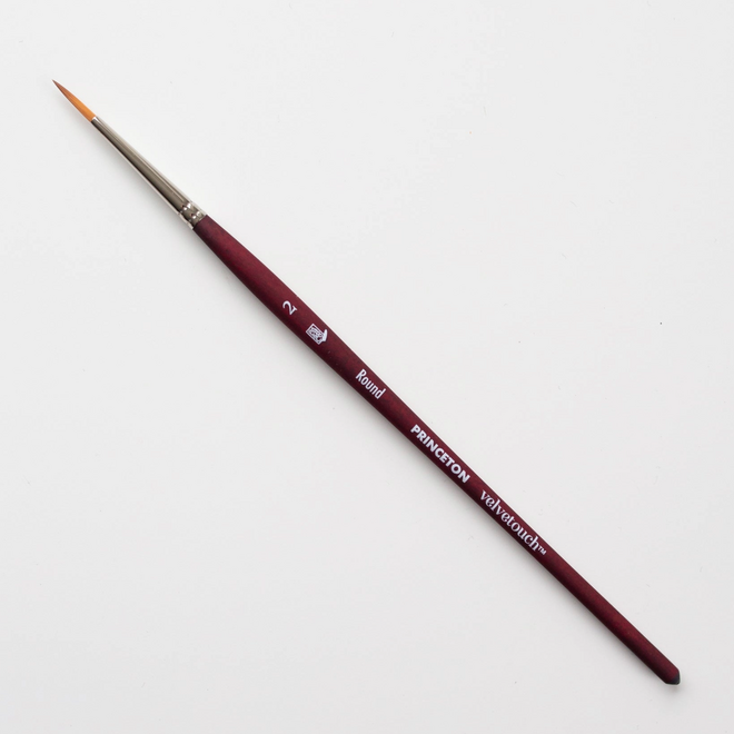 Princeton Velvetouch Synthetic Mixed Media Brush - Round 2