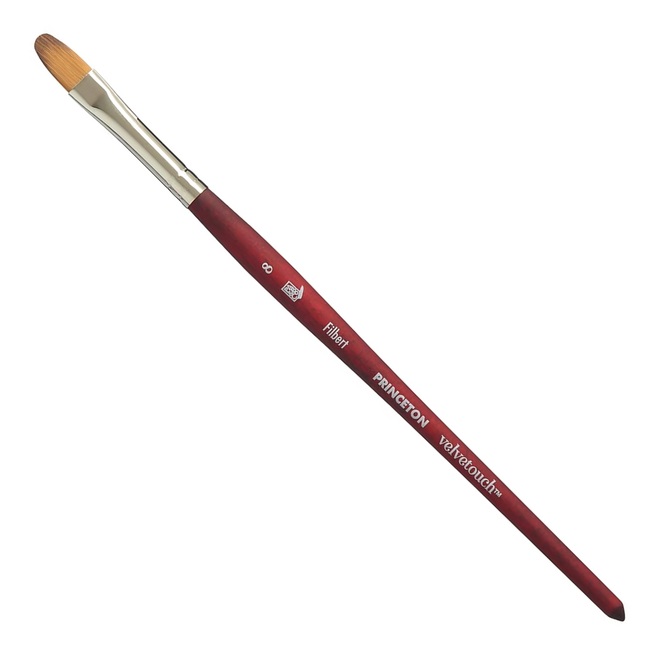 Princeton Velvetouch Mixed Media Brush - Filbert 8