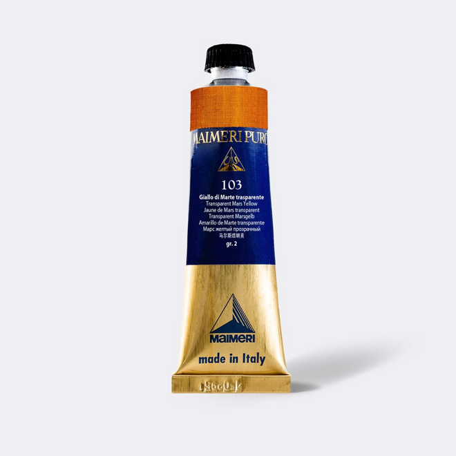 Maimeri Puro Extra Fine Oil Paint 40Ml Transparent Mars Yellow