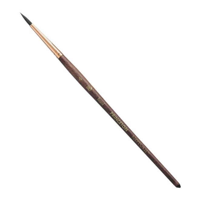 Princeton Neptune Synthetic Squirrel Watercolor Brush - Round 4