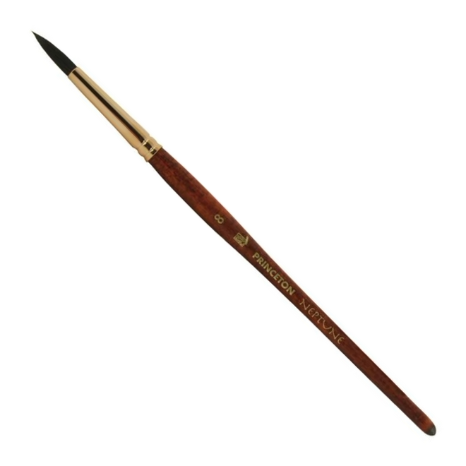 Princeton Neptune Synthetic Squirrel Watercolour Brush - Round 8