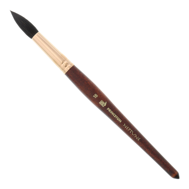 Princeton Neptune Synthetic Squirrel Watercolor Brush - Round 18
