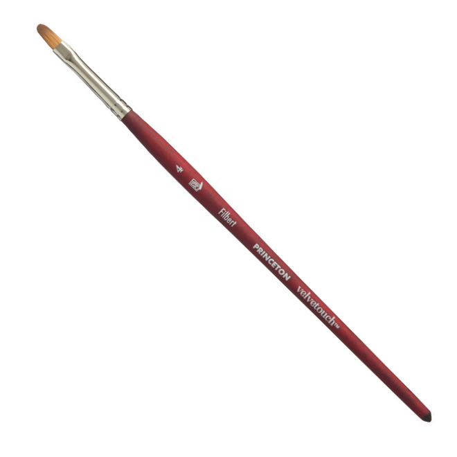 Princeton Velvetouch Mixed Media Brush - Filbert 4