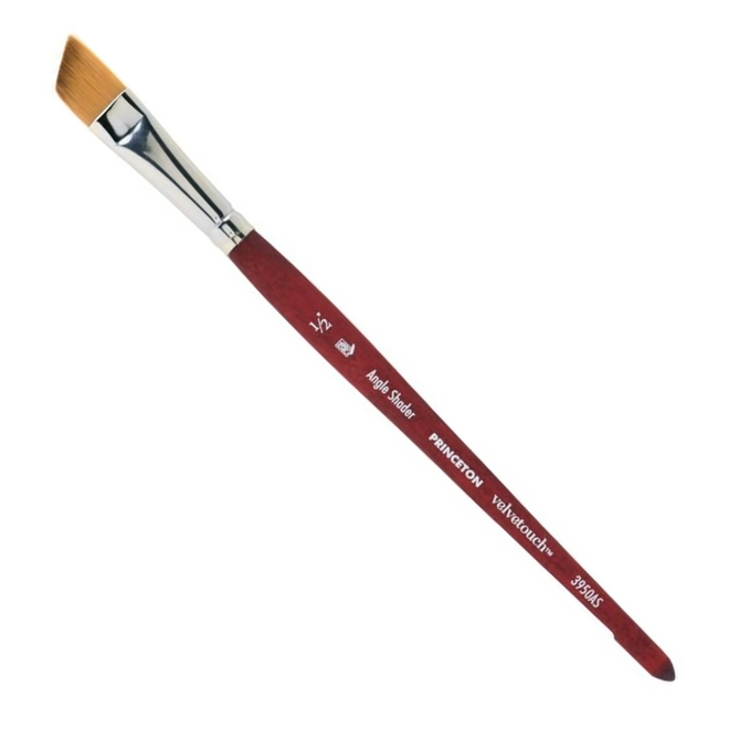 Princeton Velvetouch Mixed Media Brush - Angle Shader 1/2