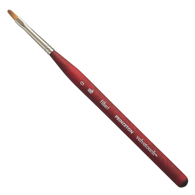Velvetouch Mixed Media Brush - Mini Filbert 0