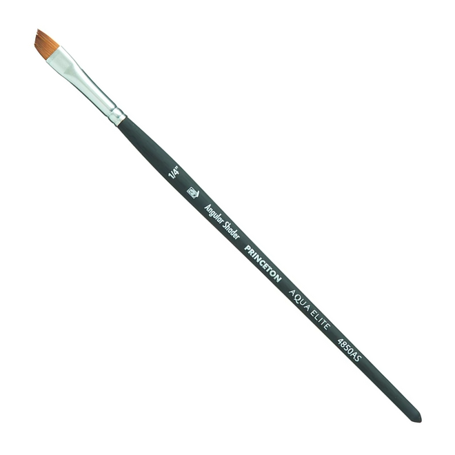 Princton Aqua Elite Synthetic Kolinsky Sable Watercolour Brush - Angle Shader 1/4"