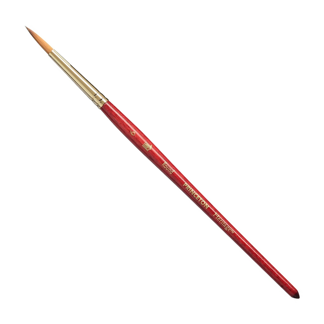 Princeton Heritage Synthetic Sable Watercolor & Acrylic Brush - Round 6