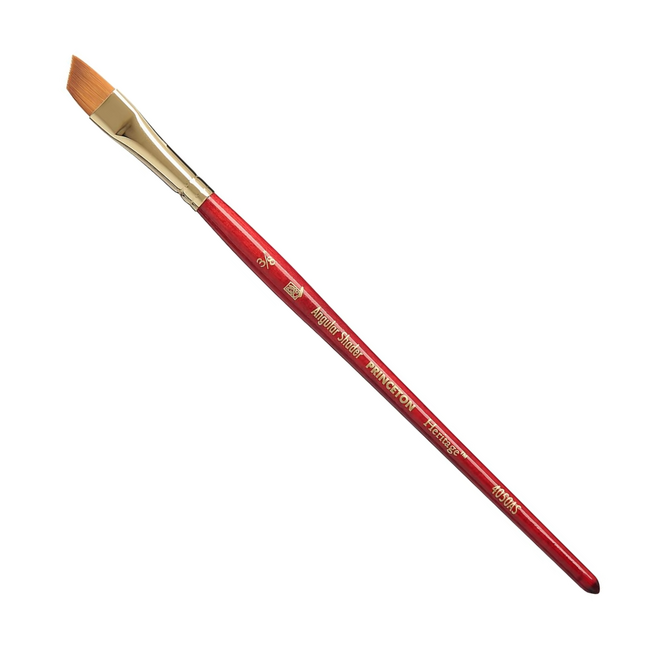 Princeton Heritage Synthetic Sable Watercolour & Acrylic Brush - Angle Shader 3/8''