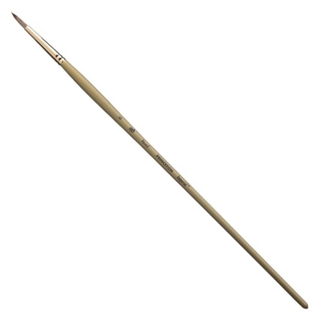 Princeton Imperial Synthetic Mongoose Oil & Acrylic Brush - Round 6