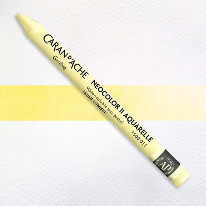 Caran d'Ache: NeoColor II Aquarelle Water Soluble Wax Pastel - 011 Pale Yellow