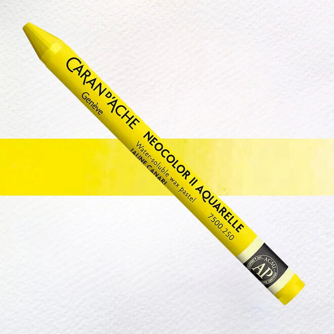 Caran d'Ache: NeoColor II Aquarelle Water Soluble Wax Pastel - 250 Canary Yellow