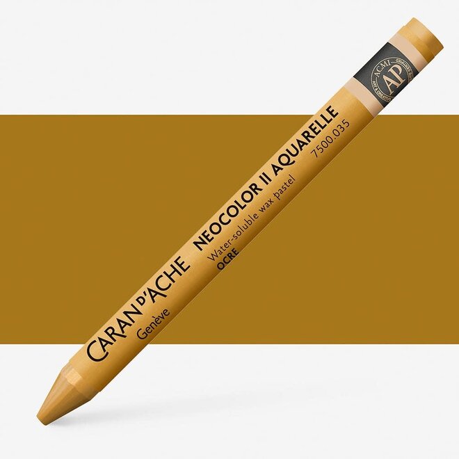 Caran d'Ache: NeoColor II Aquarelle Water Soluble Wax Pastel - 035 Ochre