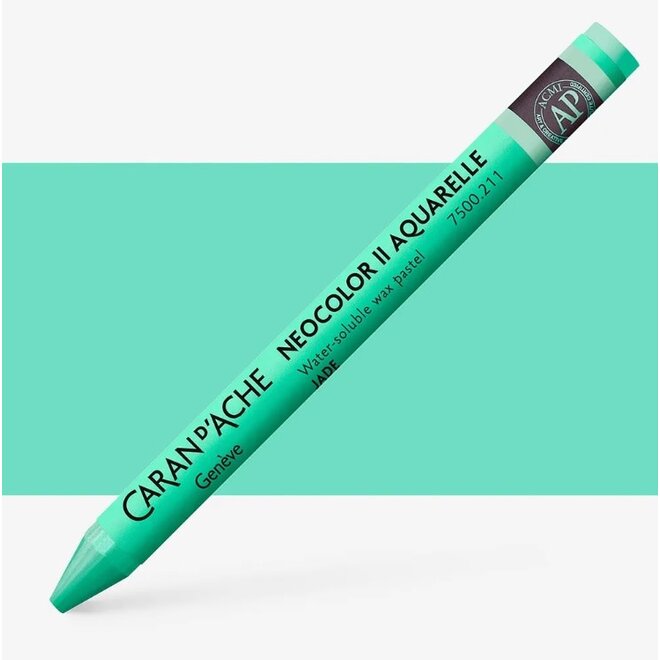 Caran d'Ache: NeoColor II Aquarelle Water Soluble Wax Pastel - 211 Jade Green