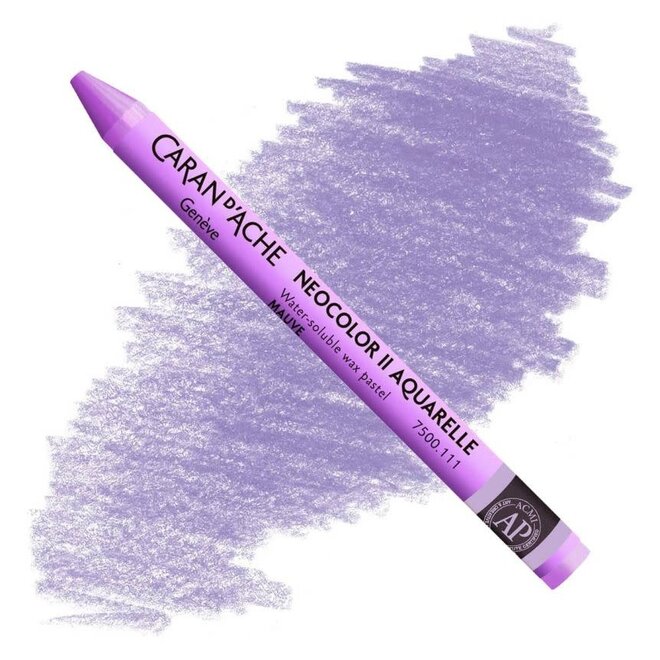 Caran d'Ache: NeoColor II Aquarelle Water Soluble Wax Pastel - 111 Mauve