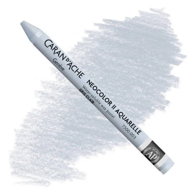 Caran d'Ache: NeoColor II Aquarelle Water Soluble Wax Pastel - 003 Light Grey