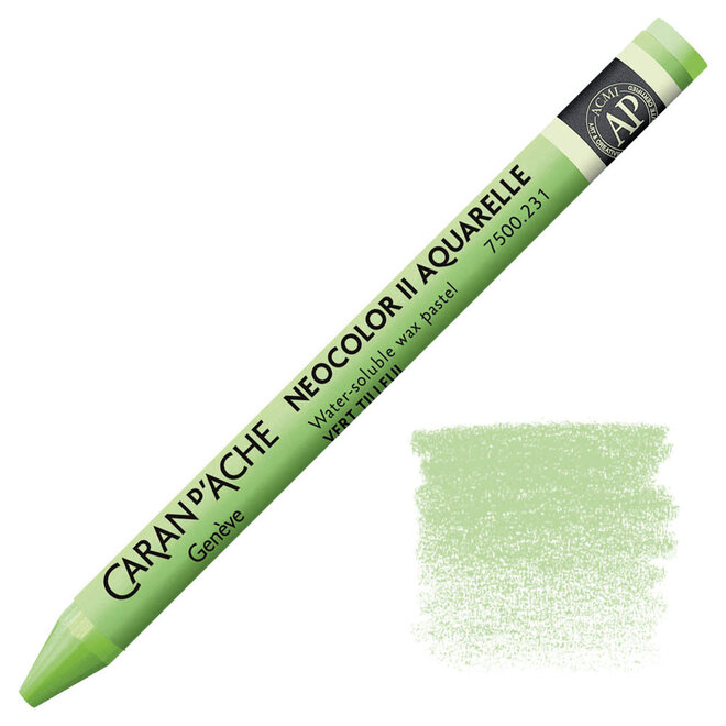Caran d'Ache: NeoColor II Aquarelle Water Soluble Wax Pastel - 231 Lime Green