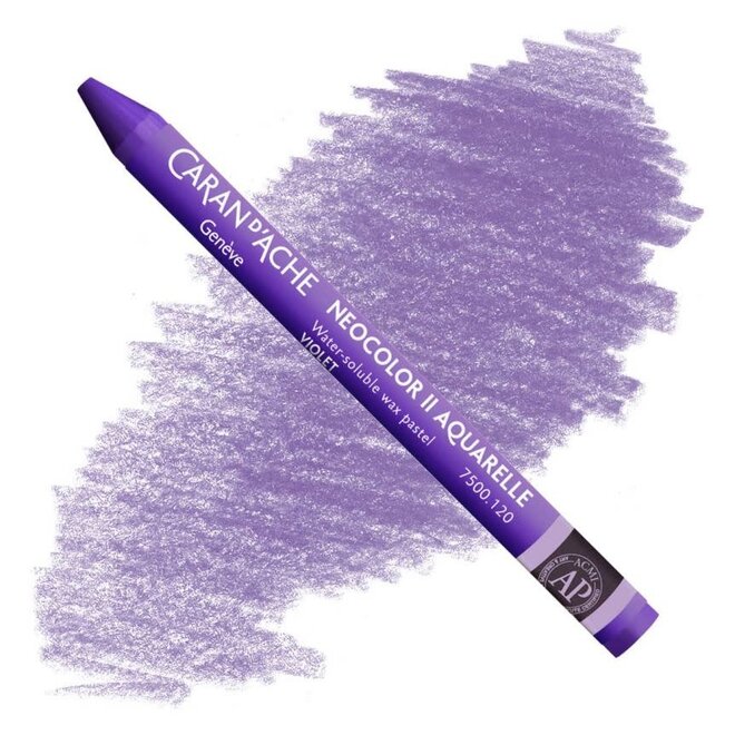 Caran d'Ache: NeoColor II Aquarelle Water Soluble Wax Pastel - 120 Violet