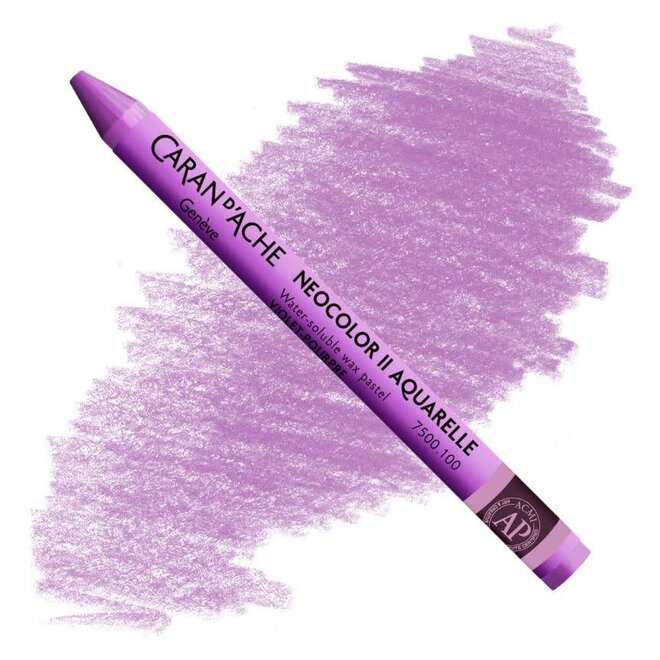 Caran d'Ache: NeoColor II Aquarelle Water Soluble Wax Pastel - 100 Purple Violet