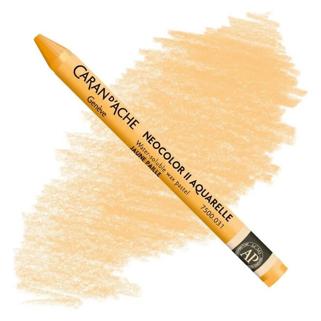 Caran d'Ache: NeoColor II Aquarelle Water Soluble Wax Pastel - 031 Orangish Yellow