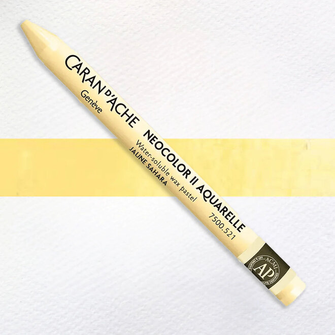 Caran d'Ache: NeoColor II Aquarelle Water Soluble Wax Pastel - 521 Sahara Yellow