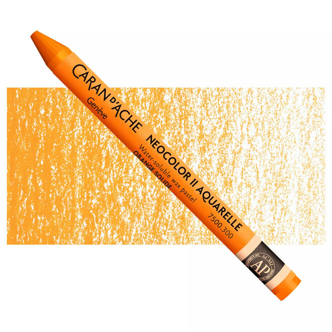 Caran d'Ache: NeoColor II Aquarelle Water Soluble Wax Pastel - 300 Fast Orange