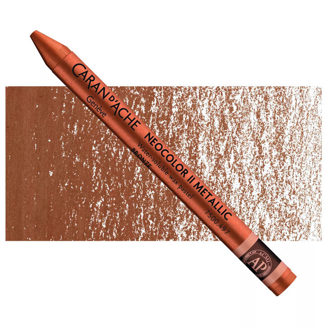 Caran d'Ache: NeoColor II Aquarelle Water Soluble Wax Pastel - 497 Bronze