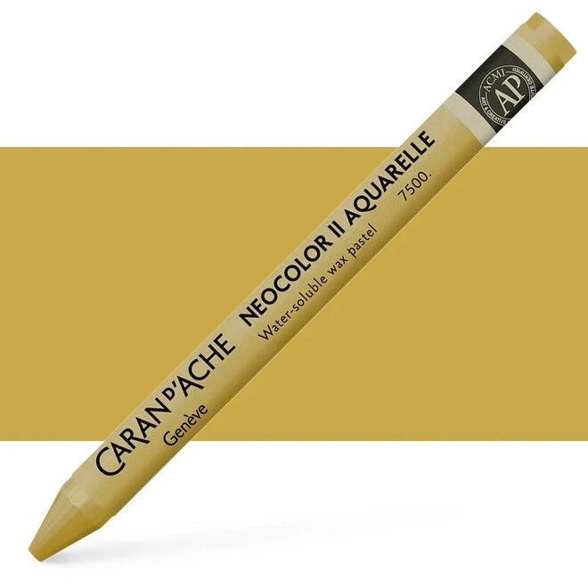 Caran d'Ache: NeoColor II Aquarelle Water Soluble Wax Pastel - 499 Gold