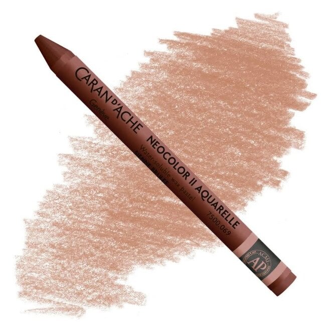 Caran d'Ache: NeoColor II Aquarelle Water Soluble Wax Pastel - 069 Burnt Sienna