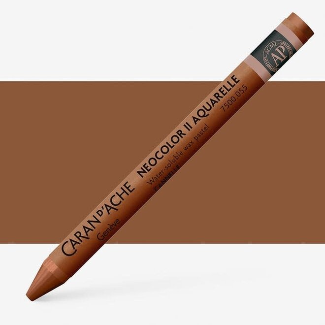 Caran d'Ache: NeoColor II Aquarelle Water Soluble Wax Pastel - 055 Cinnamon
