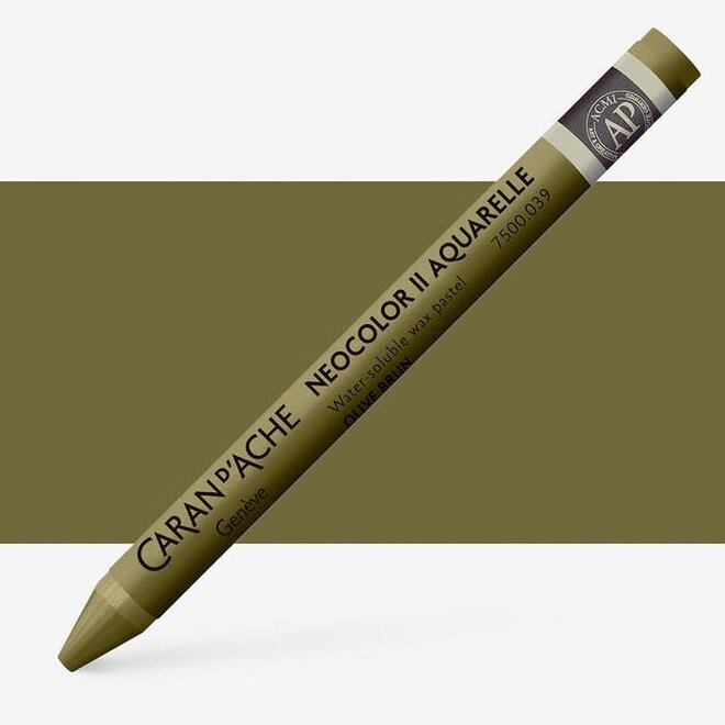 Caran d'Ache: NeoColor II Aquarelle Water Soluble Wax Pastel - 039 Olive Brown